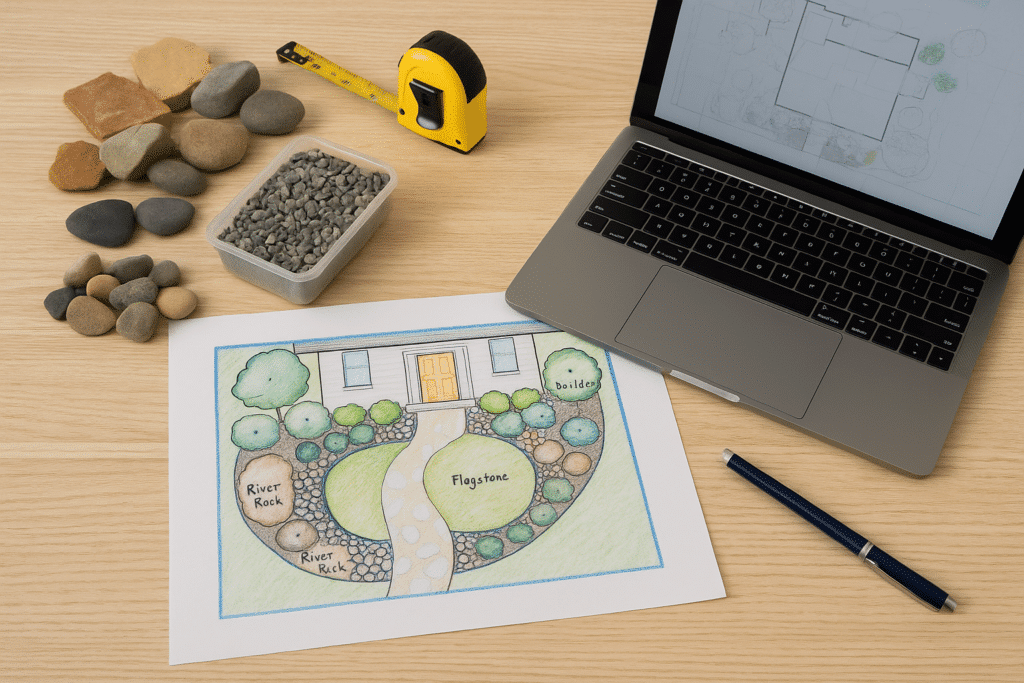 Front Yard Landscaping Ideas with Rocks