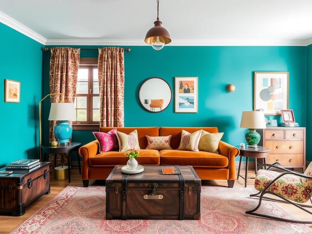 eclectic living room