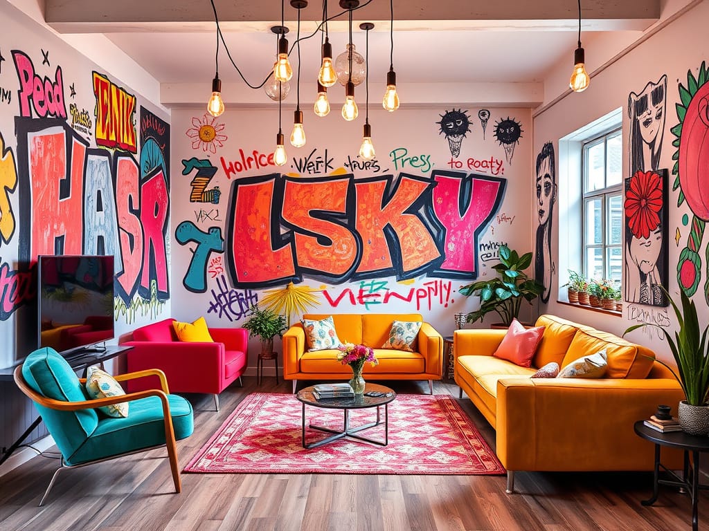 eclectic living room