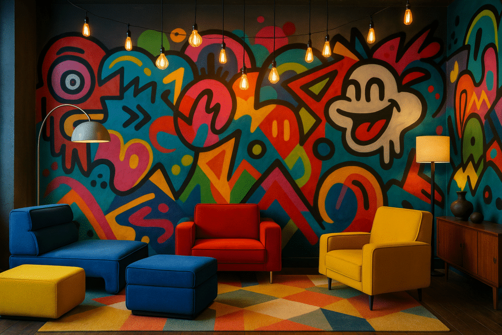 eclectic living room