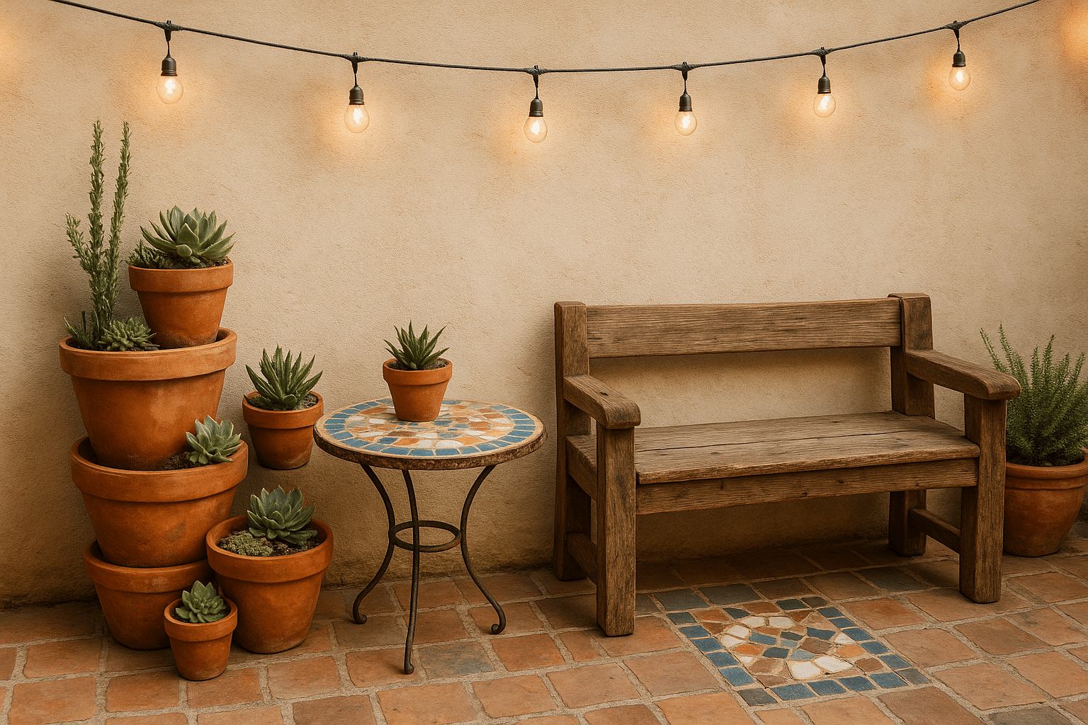 Spanish style room with wrought iron lighting
