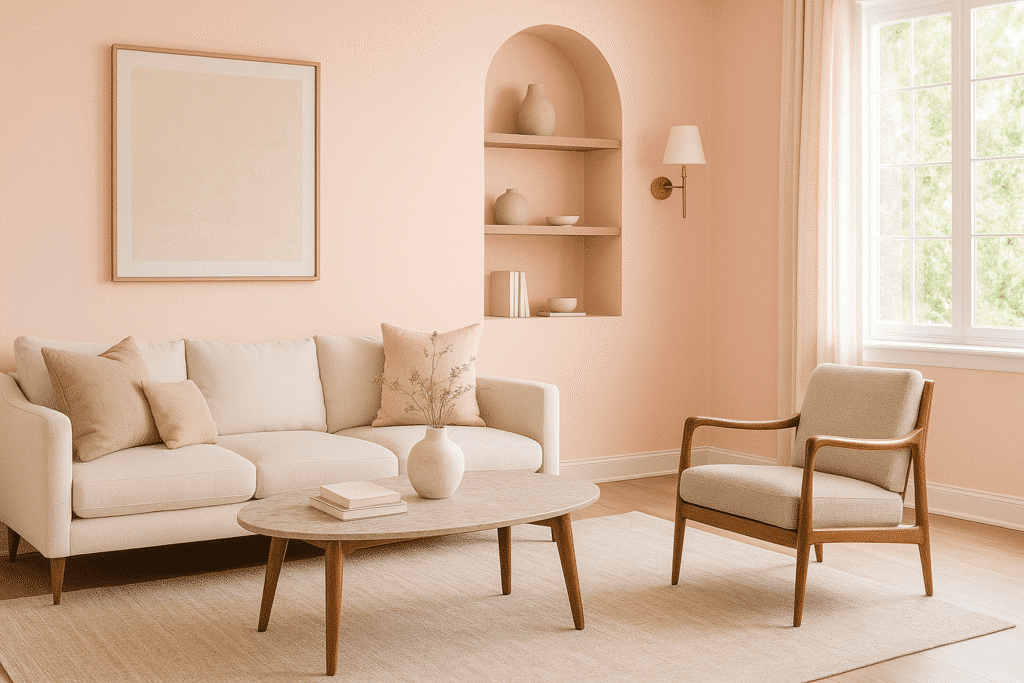living room paint colors soft blush