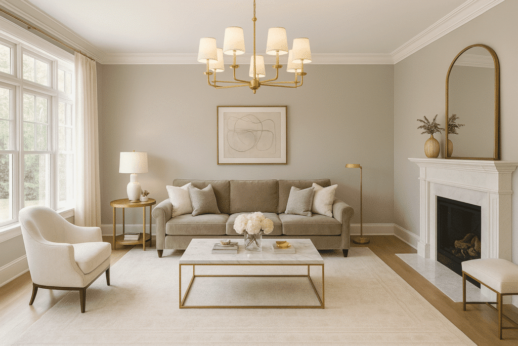 living room paint colors greige